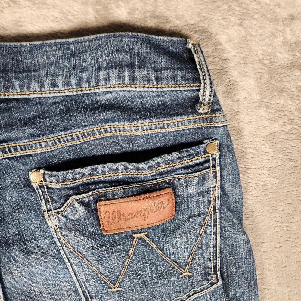 Wrangler Retro Slim Boot Jeans Mens 29x30 Blue Excellent Stretch 10WLT77LY